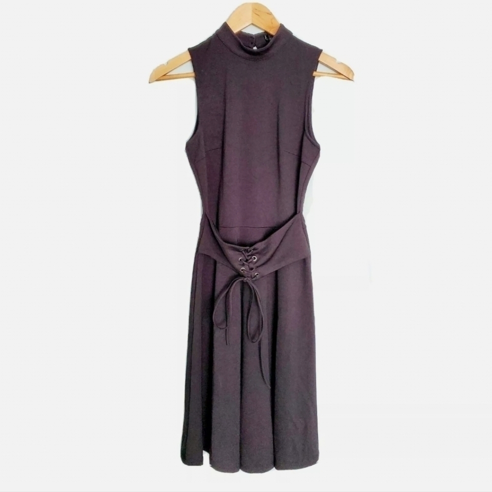 NEW Aqua Black Halter Neck Sleeveless Dress
